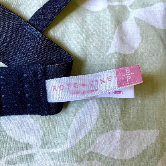 Rose + Vine Triangle Mesh Bralette - Rose - Cross Back - Light Unlined - Picture 5 of 7